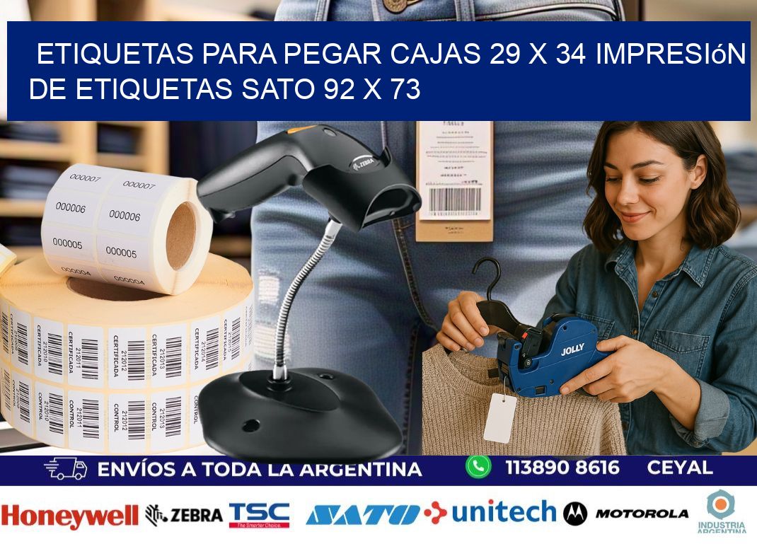 etiquetas para pegar cajas 29 x 34 impresión de etiquetas sato 92 x 73