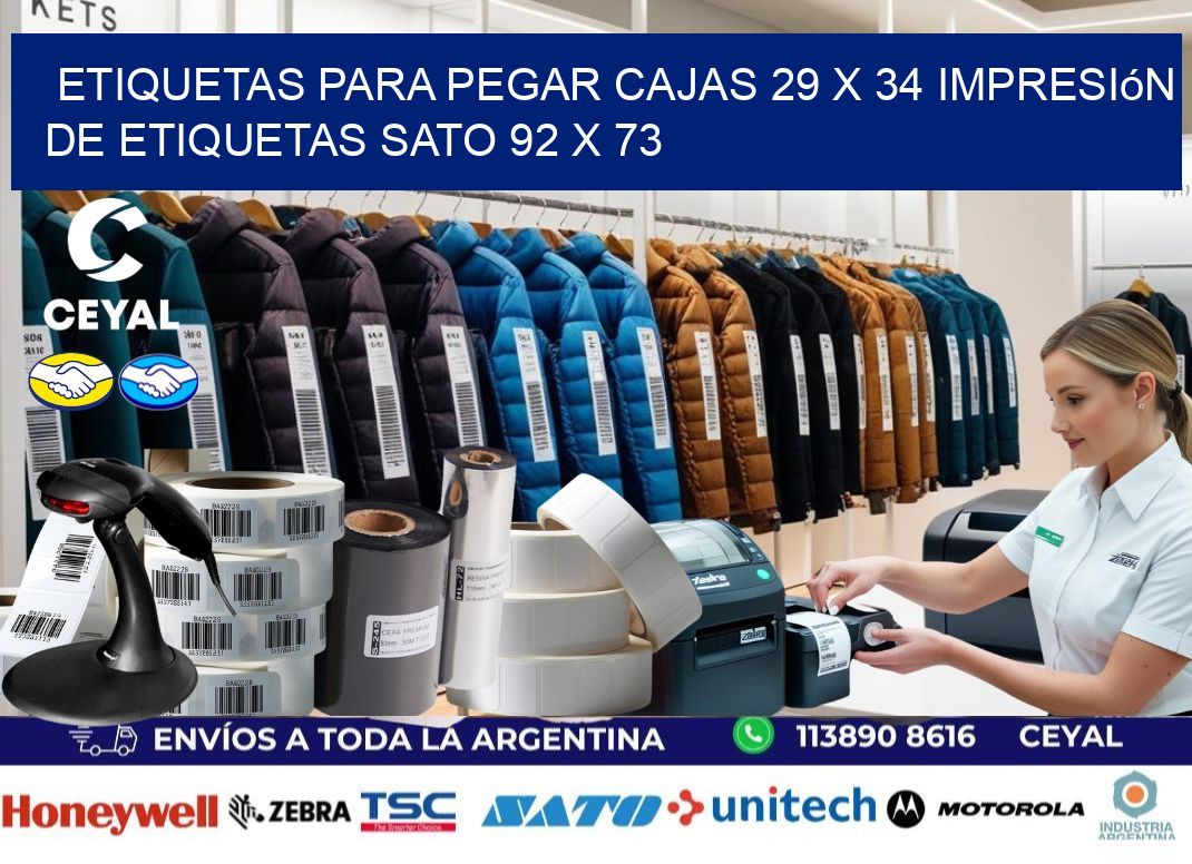 etiquetas para pegar cajas 29 x 34 impresión de etiquetas sato 92 x 73