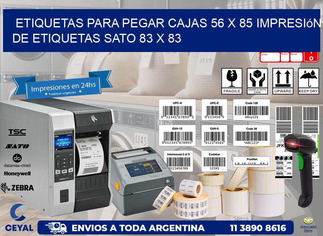 etiquetas para pegar cajas 56 x 85 impresión de etiquetas sato 83 x 83