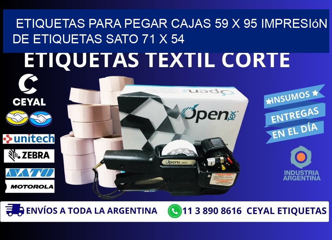etiquetas para pegar cajas 59 x 95 impresión de etiquetas sato 71 x 54