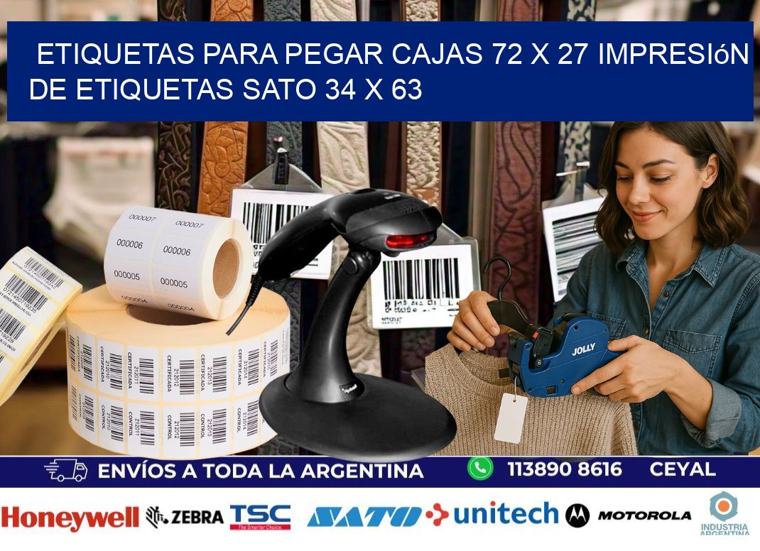etiquetas para pegar cajas 72 x 27 impresión de etiquetas sato 34 x 63