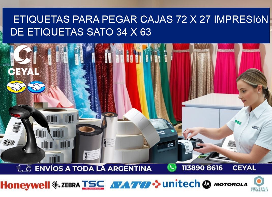 etiquetas para pegar cajas 72 x 27 impresión de etiquetas sato 34 x 63