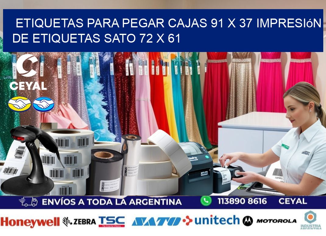 etiquetas para pegar cajas 91 x 37 impresión de etiquetas sato 72 x 61