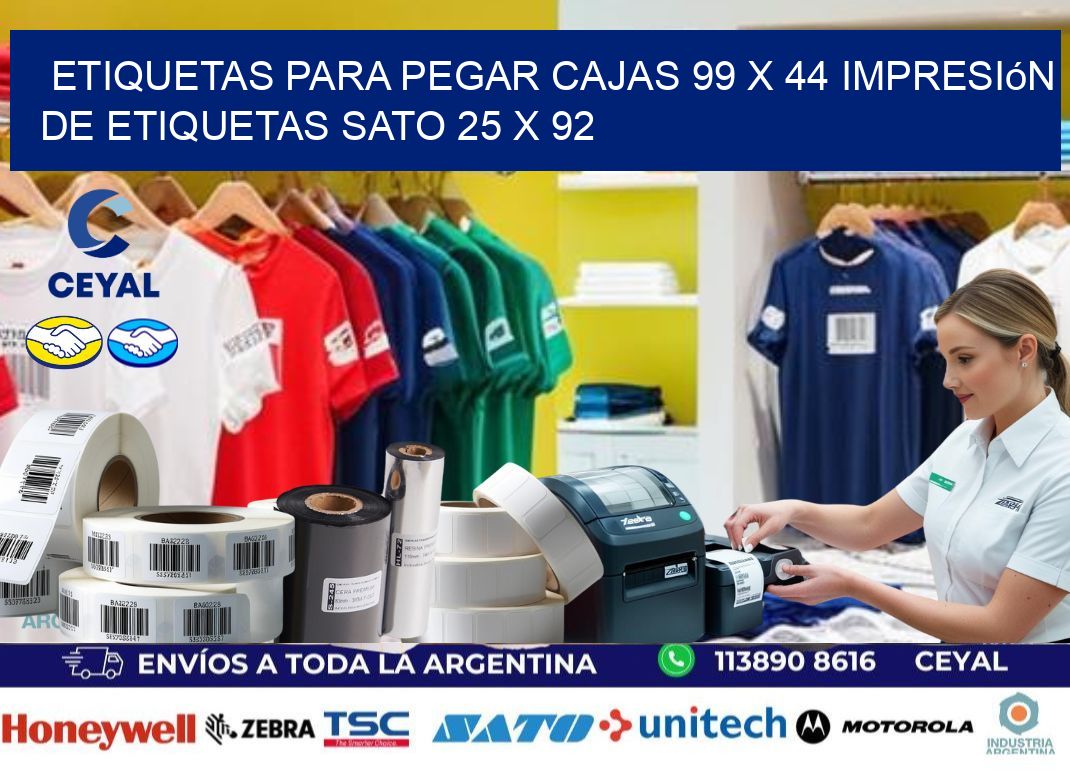 etiquetas para pegar cajas 99 x 44 impresión de etiquetas sato 25 x 92