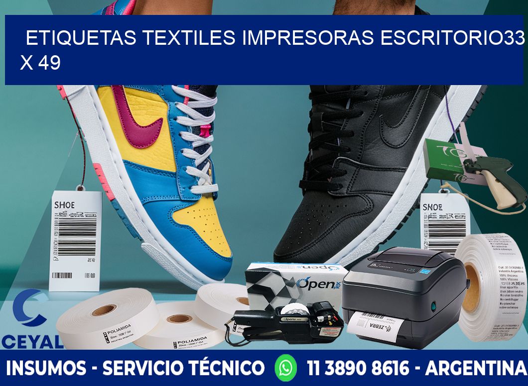 etiquetas textiles impresoras escritorio33 x 49