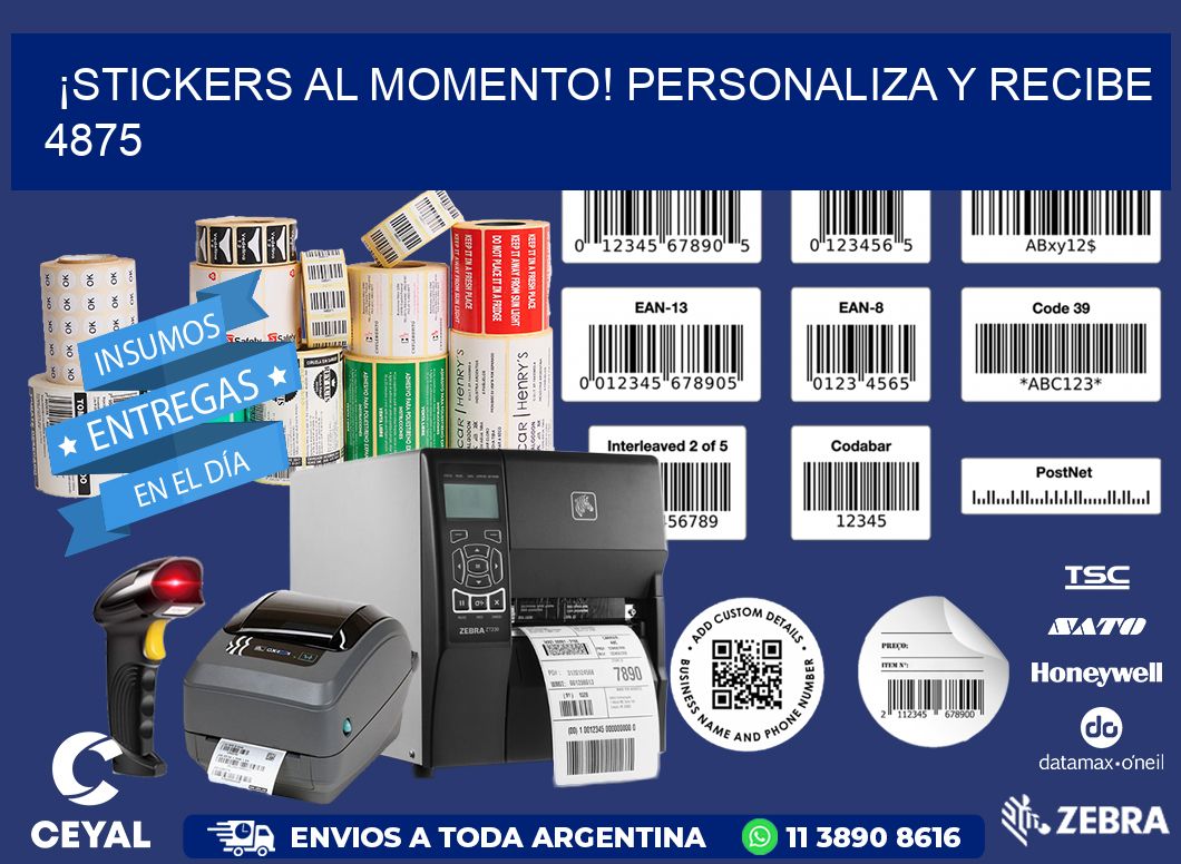 ¡Stickers al Momento! Personaliza y Recibe 4875