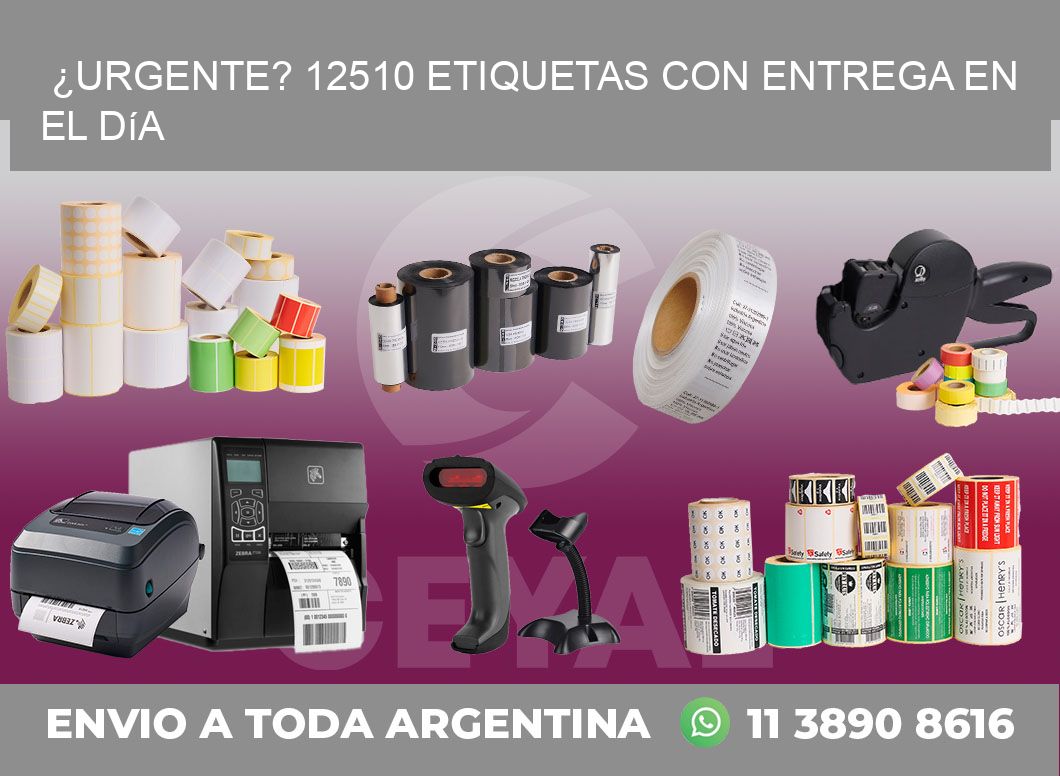 ¿Urgente? 12510 Etiquetas con Entrega en el Día