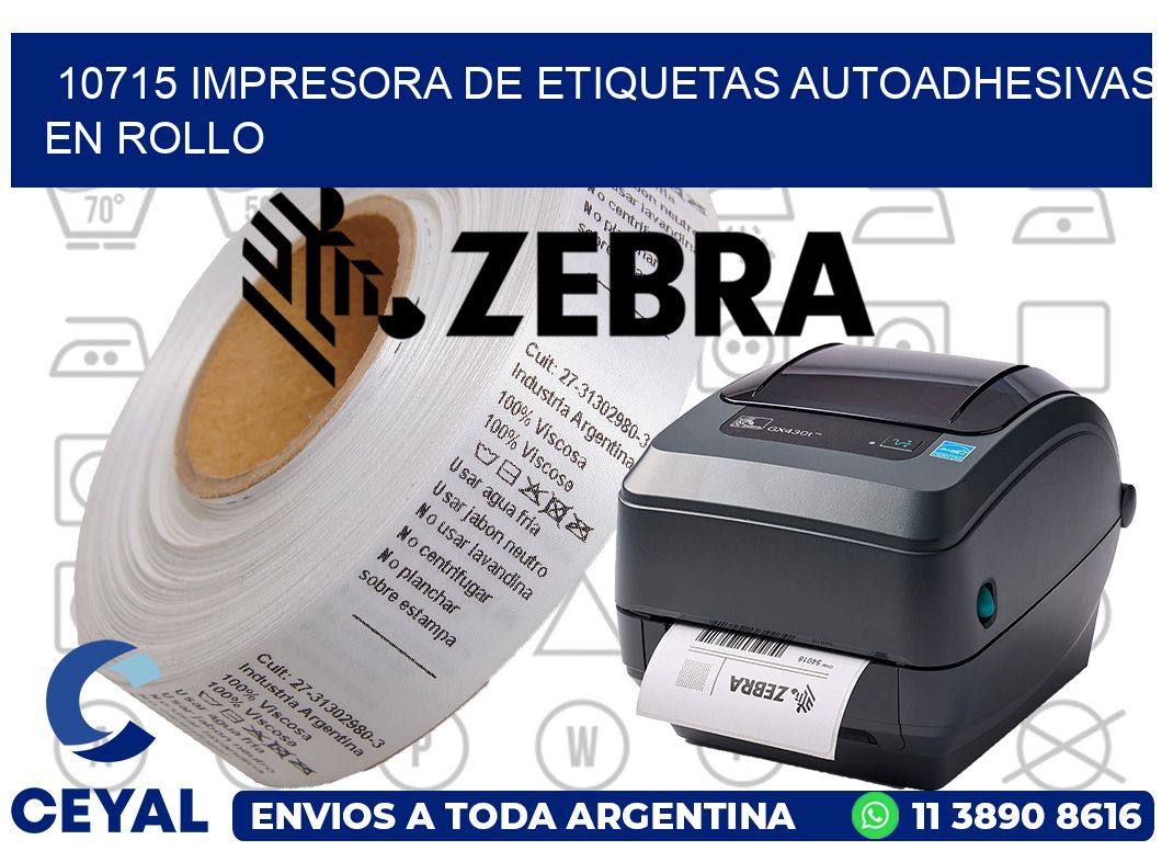 10715 impresora de etiquetas autoadhesivas en rollo