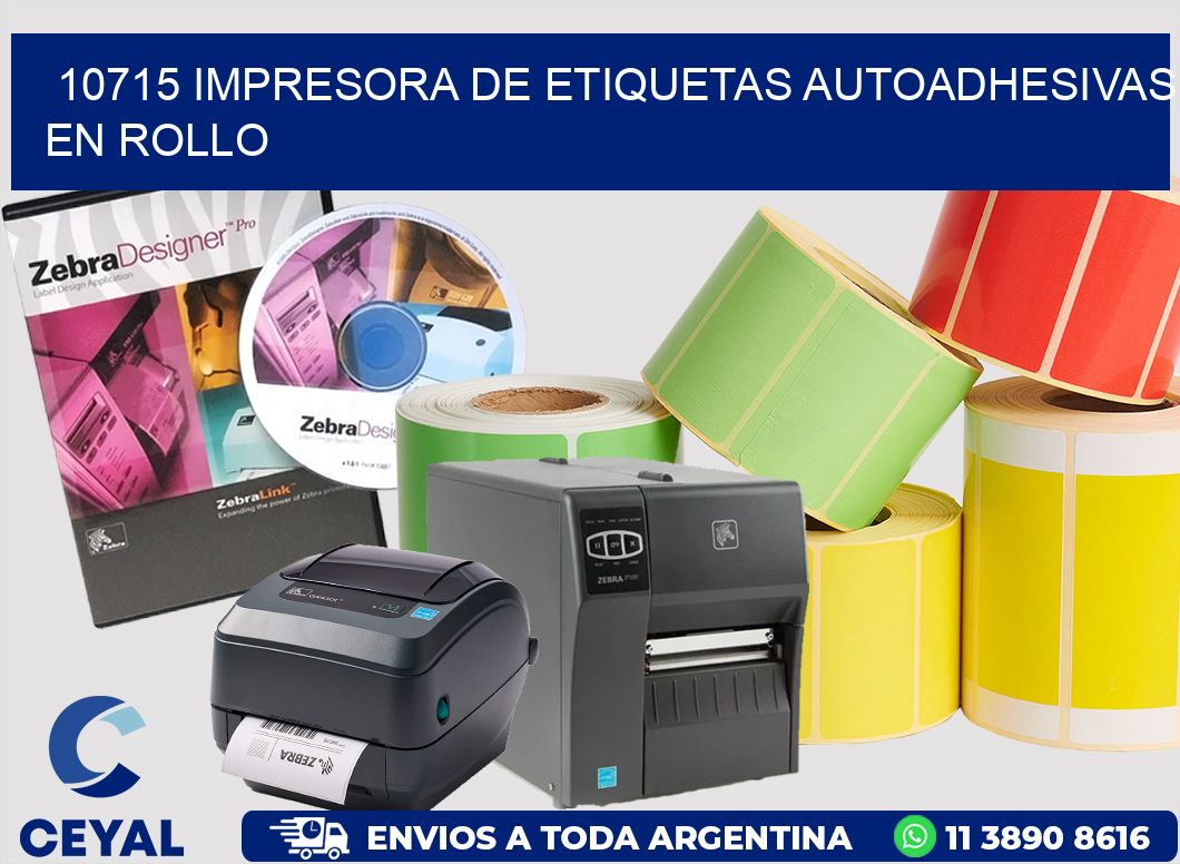 10715 impresora de etiquetas autoadhesivas en rollo