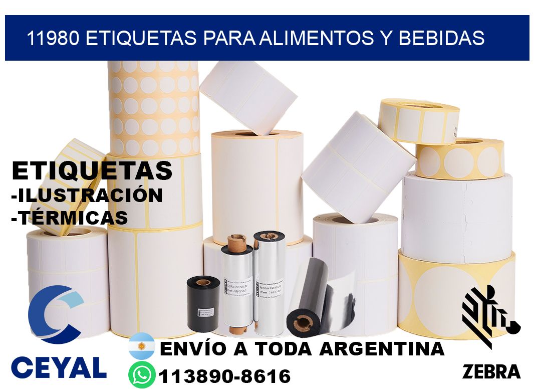 11980 Etiquetas para alimentos y bebidas