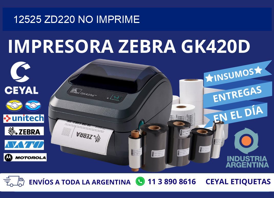 12525 ZD220 no imprime