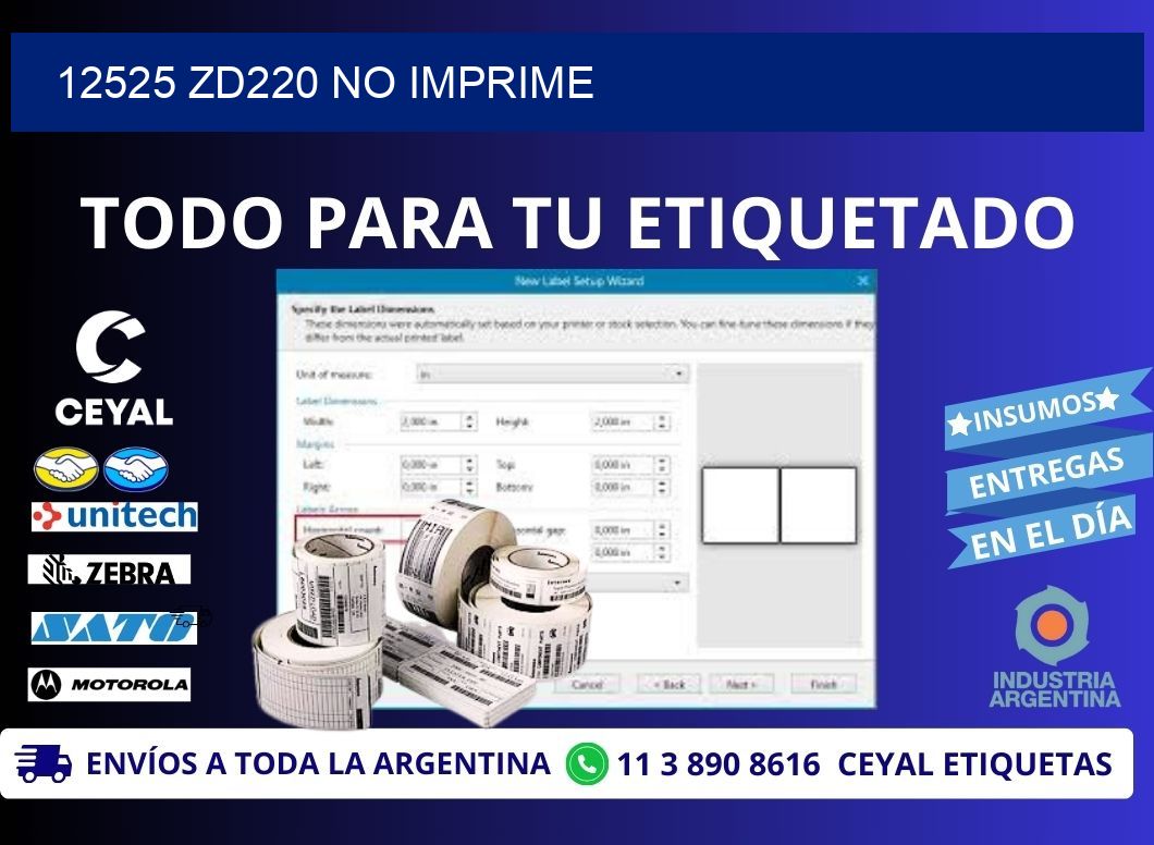 12525 ZD220 no imprime