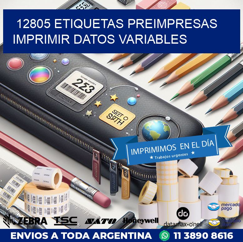 12805 Etiquetas preimpresas imprimir datos variables