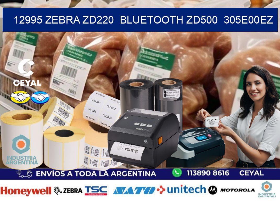 12995 Zebra ZD220  Bluetooth ZD500  305E00EZ