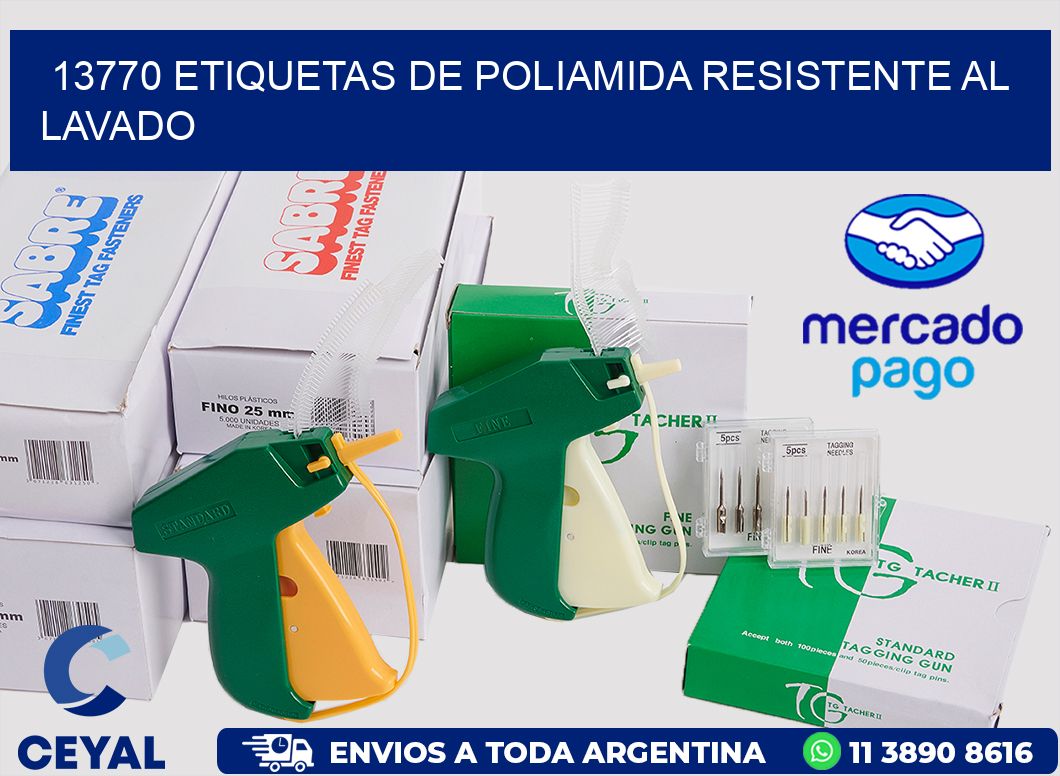 13770 Etiquetas de poliamida resistente al lavado