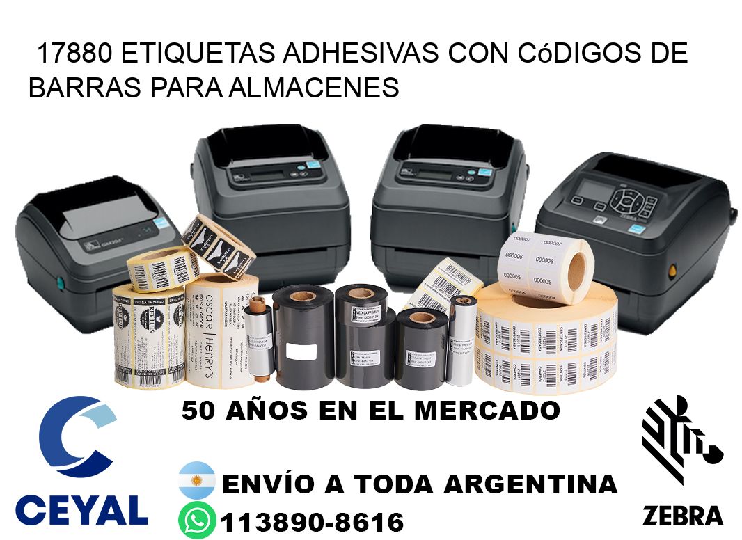 17880 etiquetas adhesivas con códigos de barras para almacenes