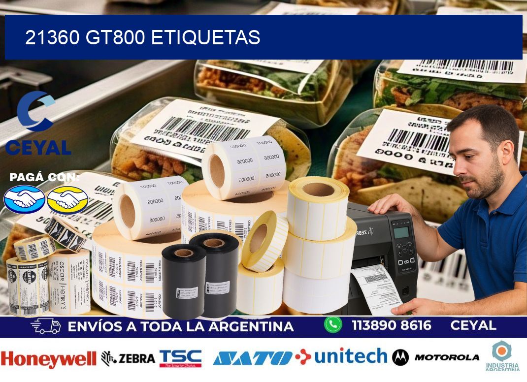 21360 GT800 etiquetas
