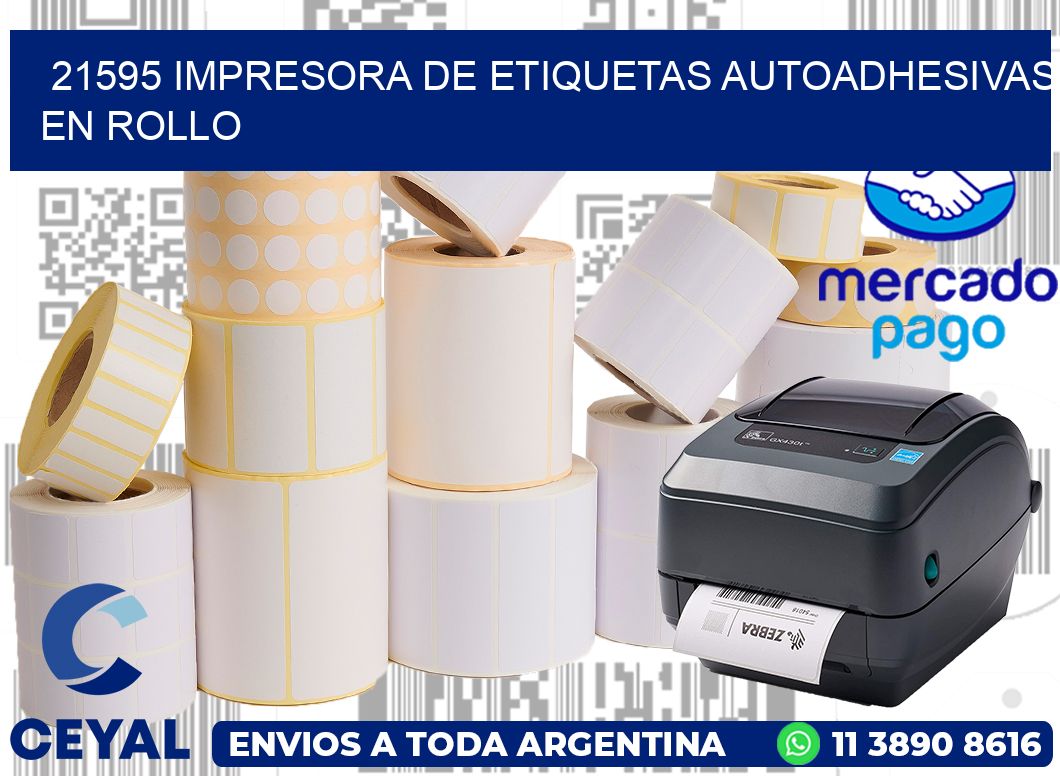 21595 impresora de etiquetas autoadhesivas en rollo