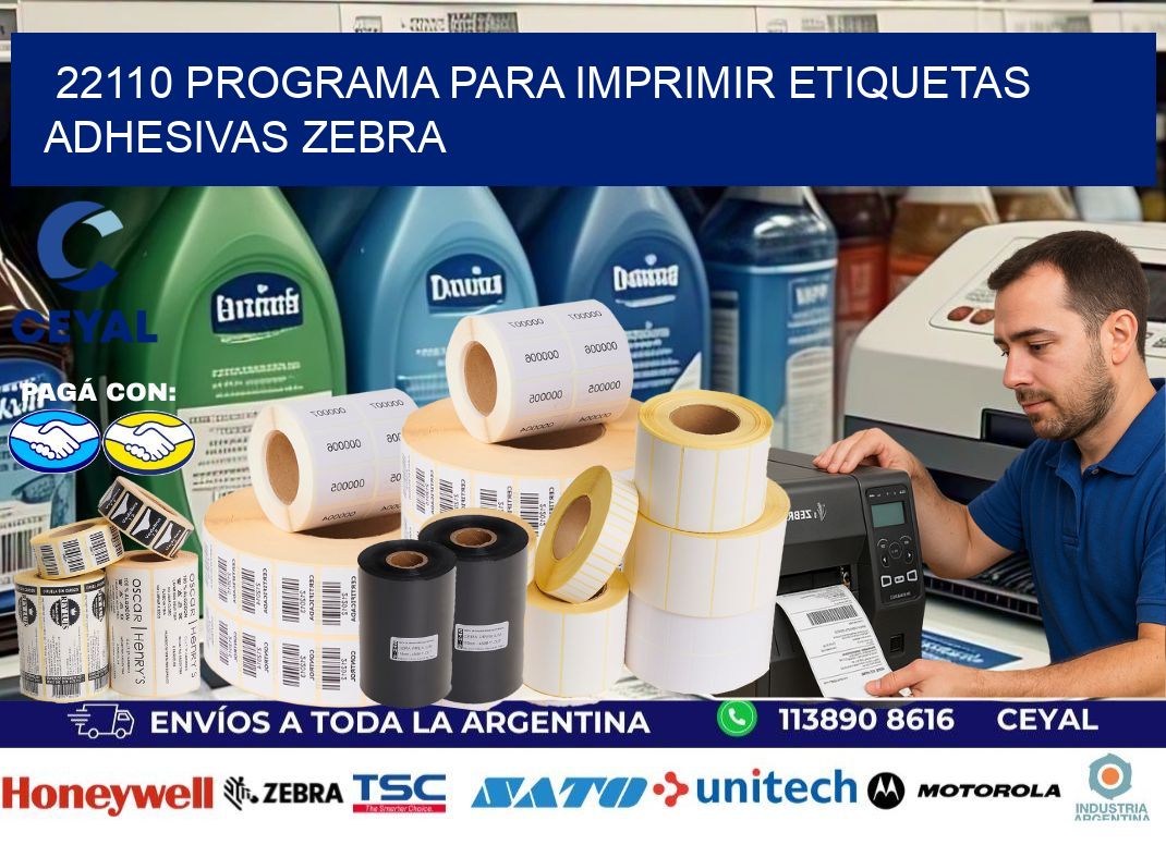 22110 Programa para imprimir etiquetas adhesivas zebra