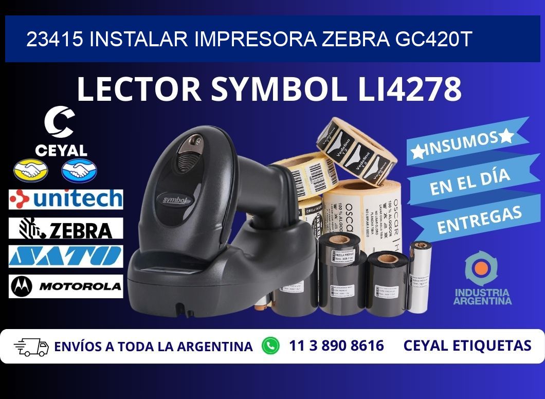 23415 Instalar impresora Zebra GC420t