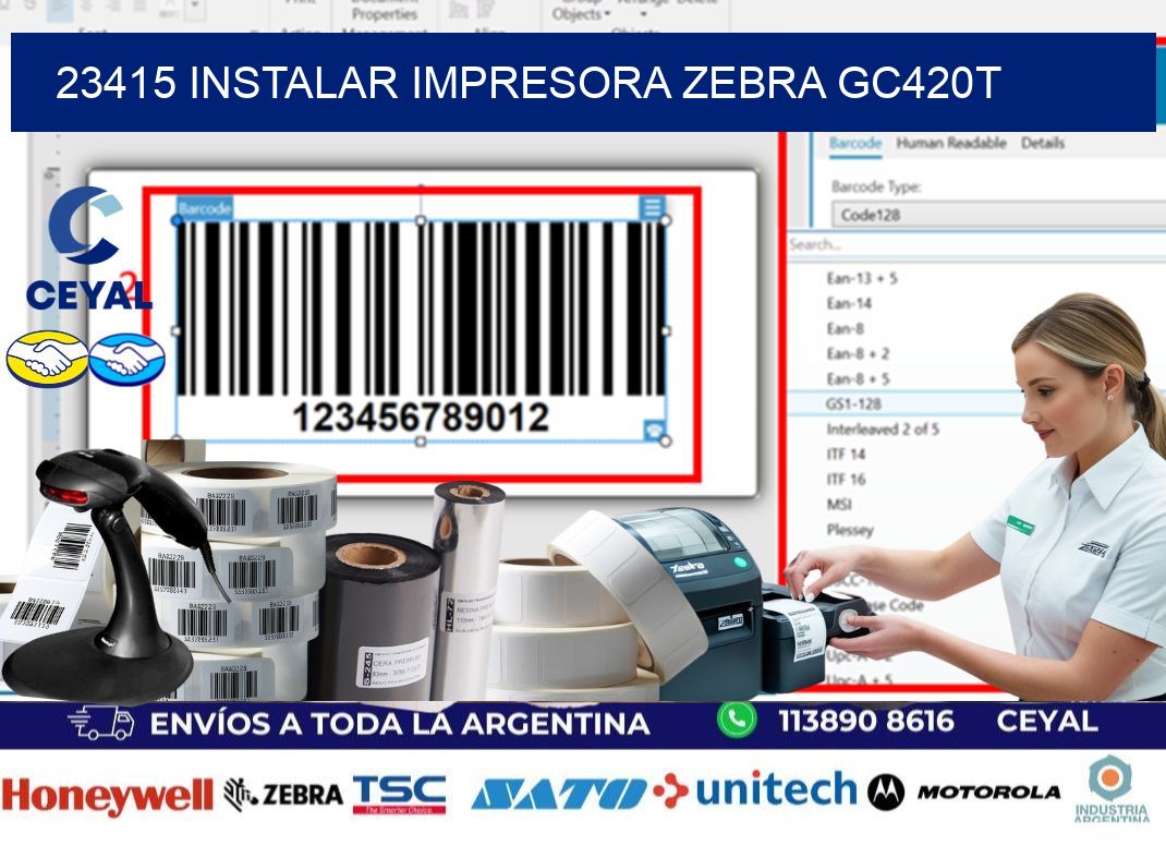 23415 Instalar impresora Zebra GC420t