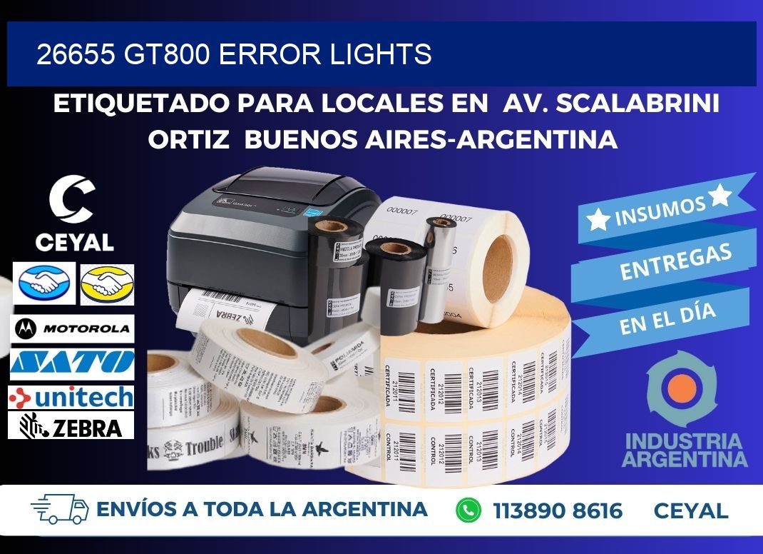 26655 GT800 error lights