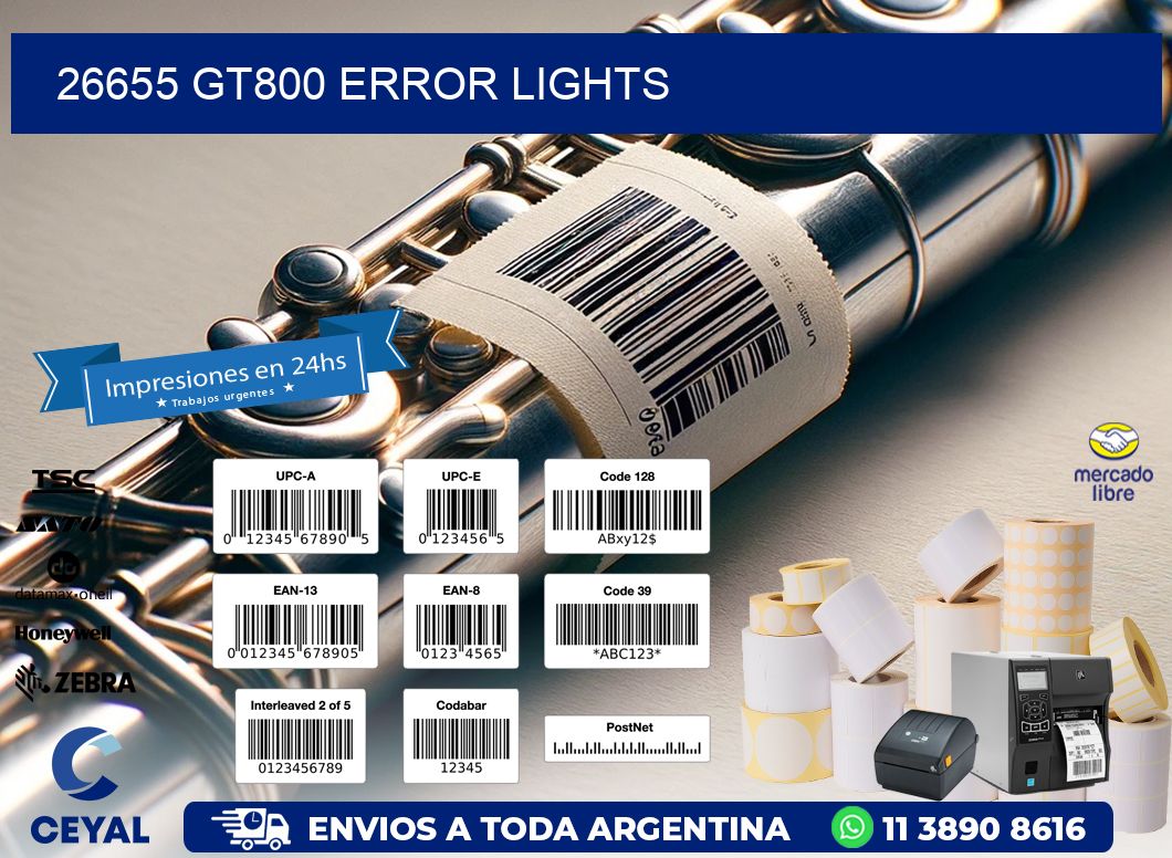 26655 GT800 error lights