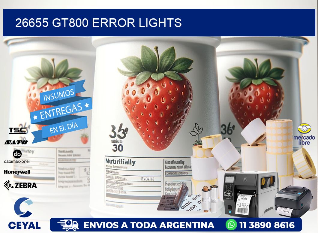 26655 GT800 error lights