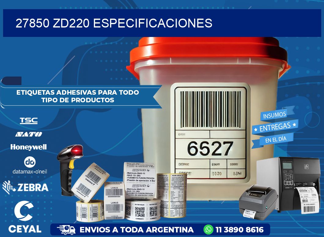 27850 ZD220 especificaciones