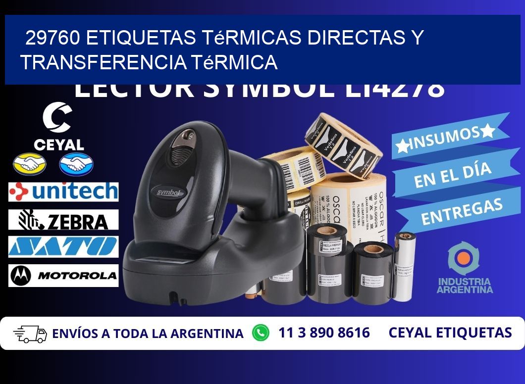 29760 etiquetas térmicas directas y transferencia térmica
