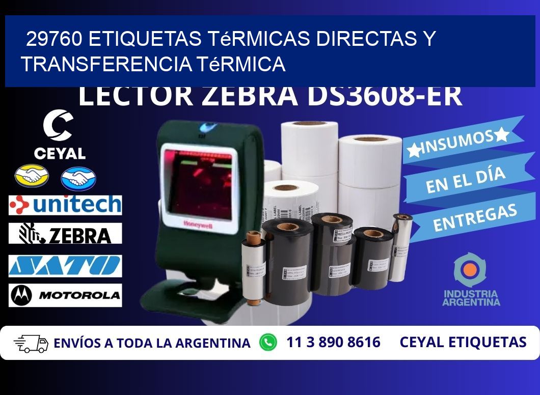 29760 etiquetas térmicas directas y transferencia térmica