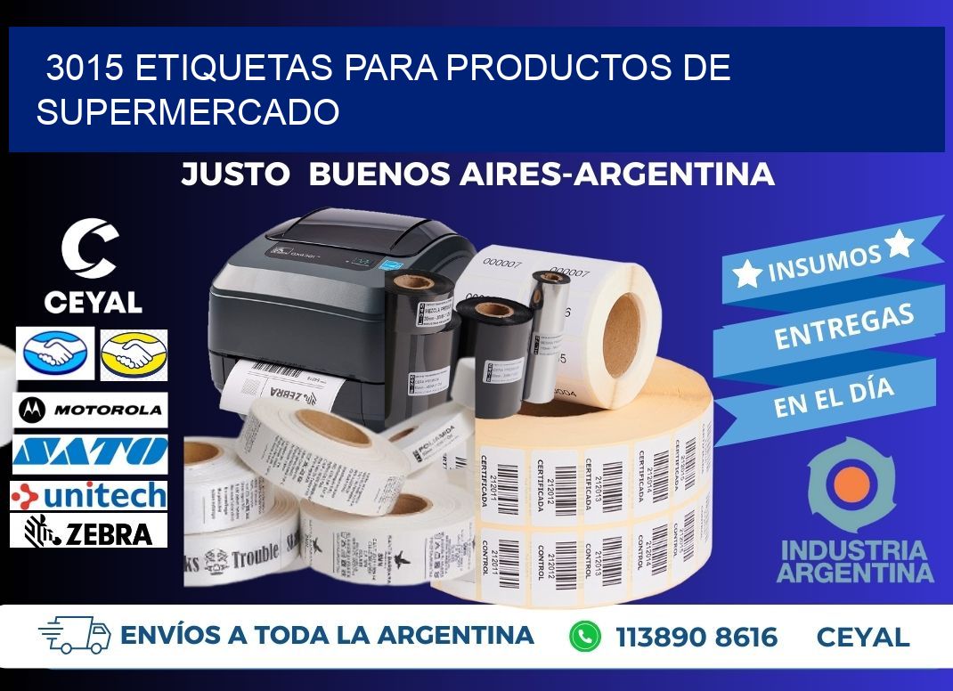 3015 Etiquetas para productos de supermercado