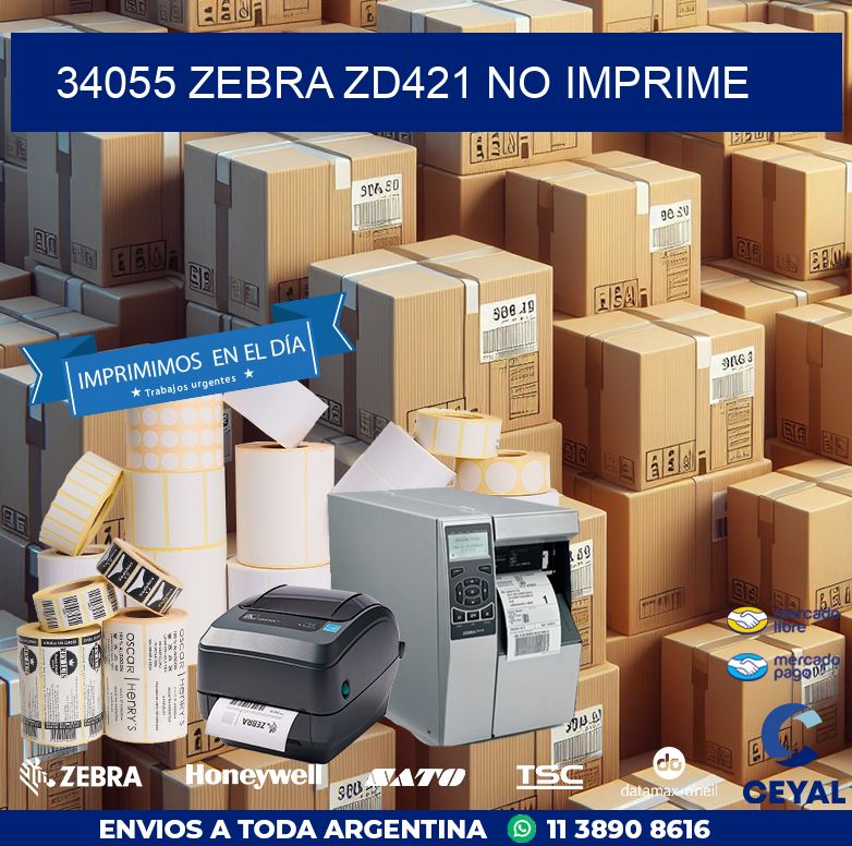34055 Zebra ZD421 no imprime