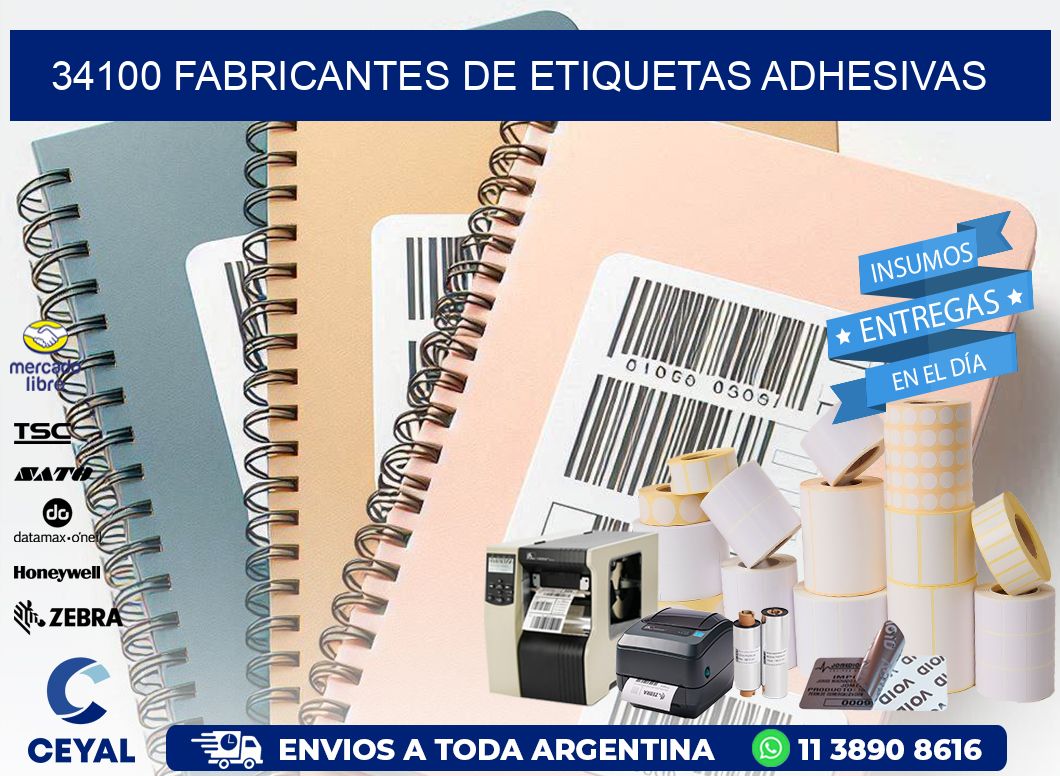 34100 Fabricantes de etiquetas adhesivas
