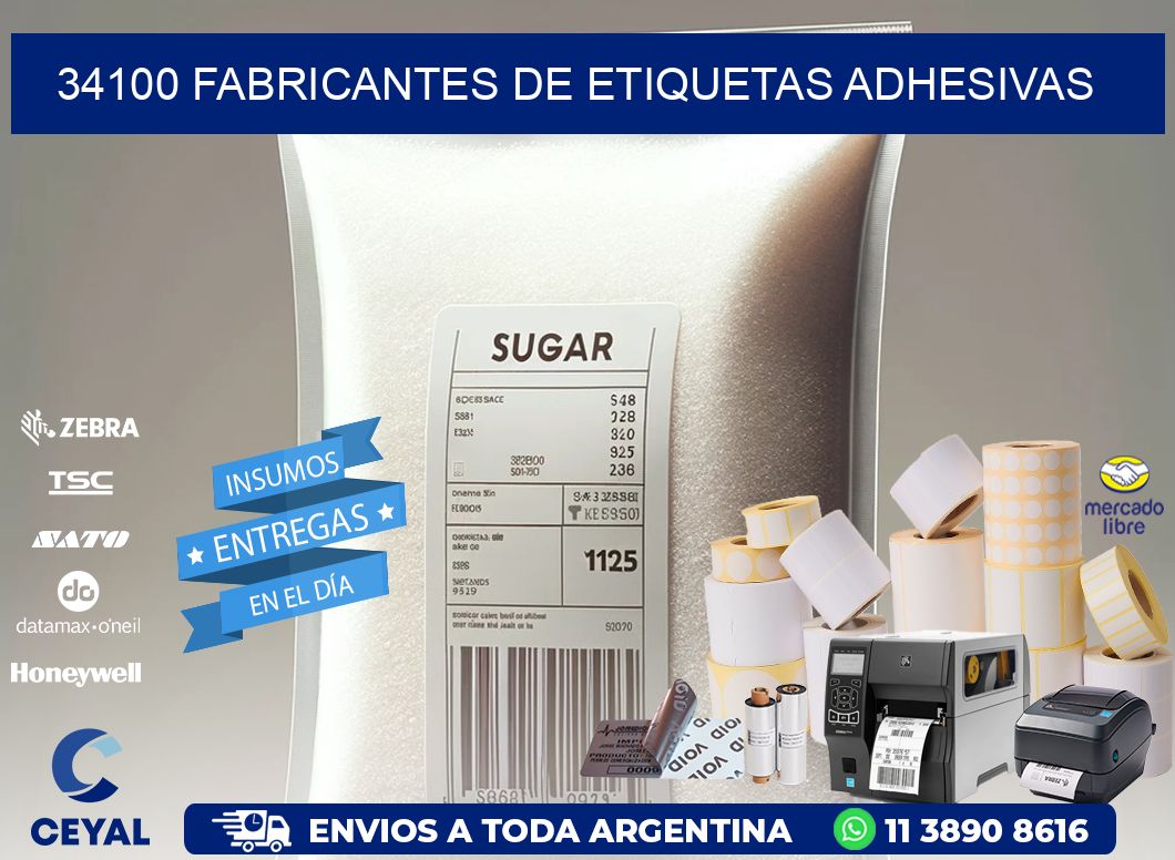 34100 Fabricantes de etiquetas adhesivas