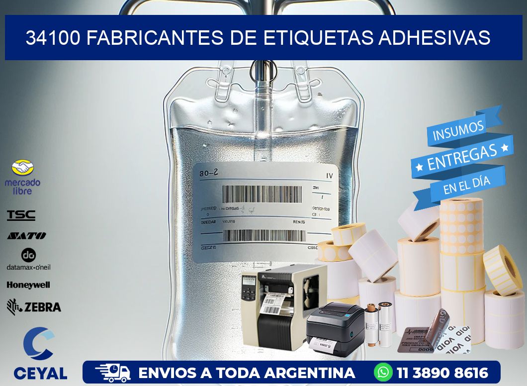 34100 Fabricantes de etiquetas adhesivas