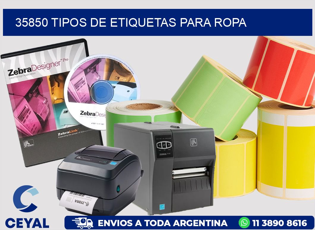 35850 tipos de etiquetas para ropa