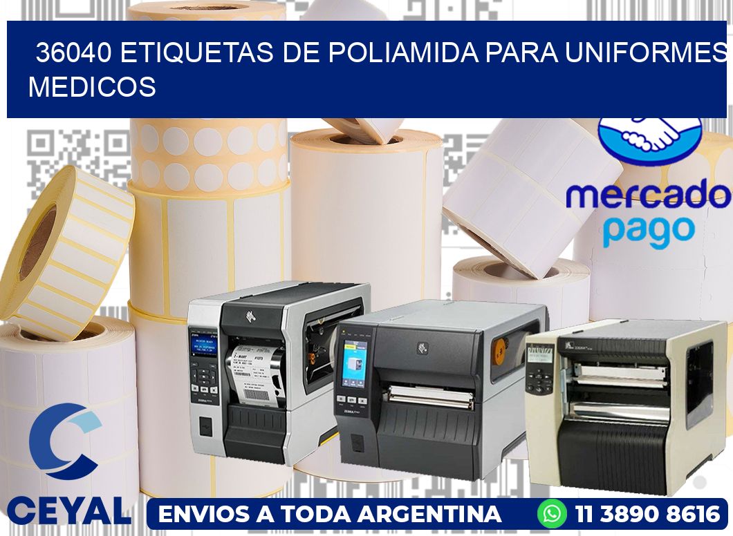 36040 Etiquetas de poliamida para uniformes medicos