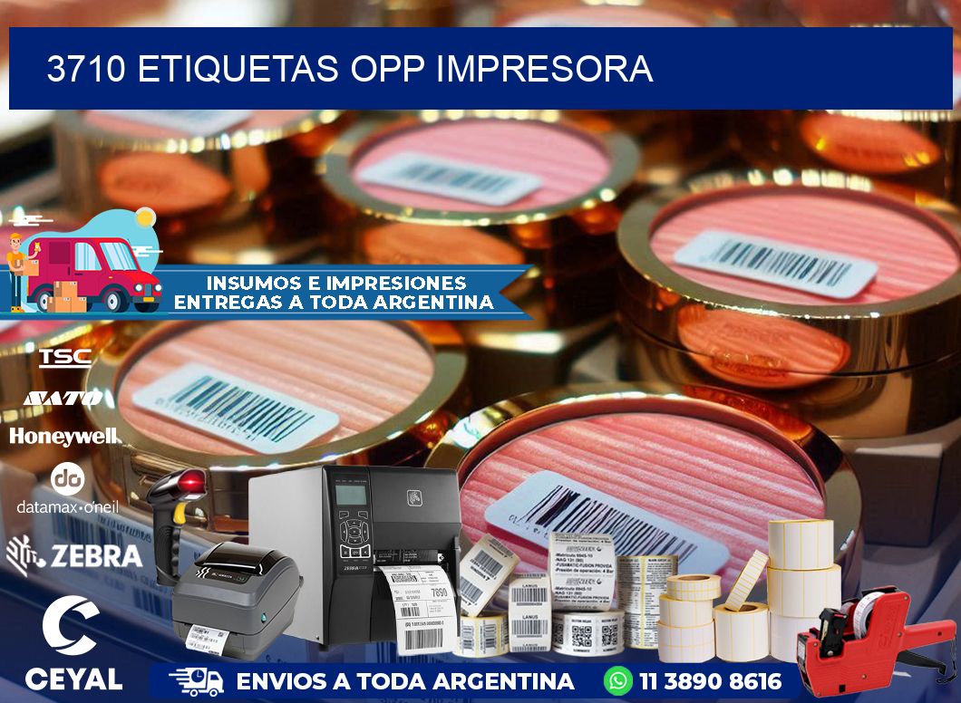 3710 etiquetas opp impresora