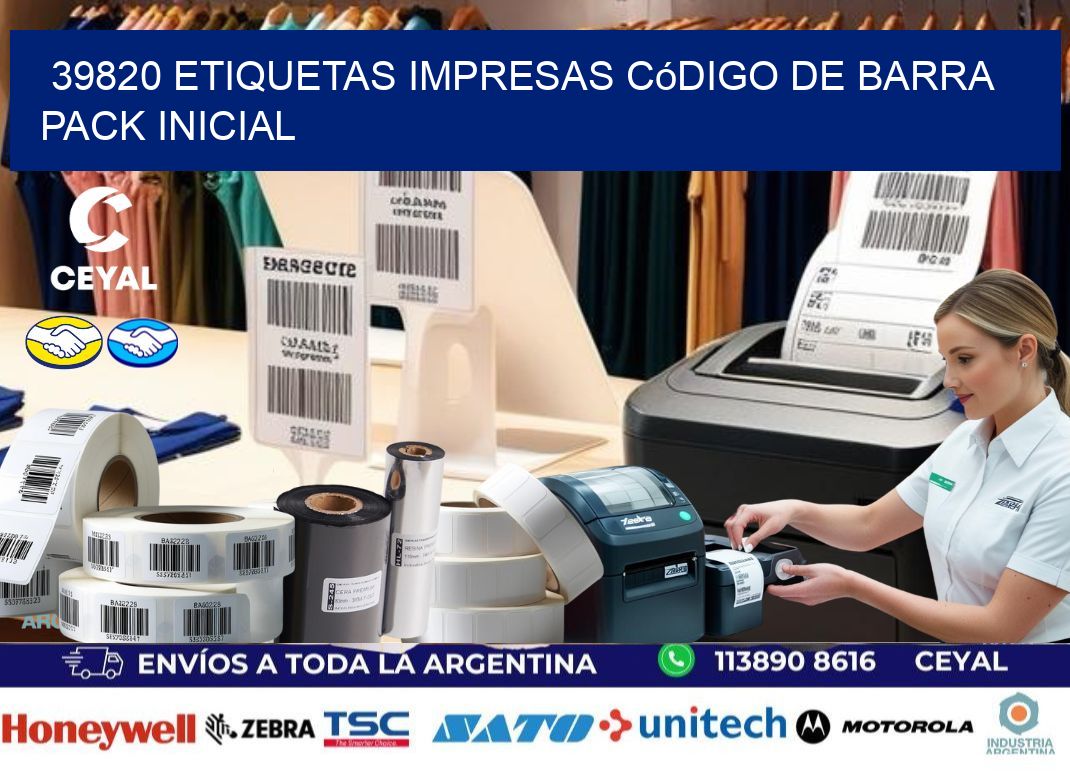 39820 Etiquetas Impresas código De Barra Pack Inicial