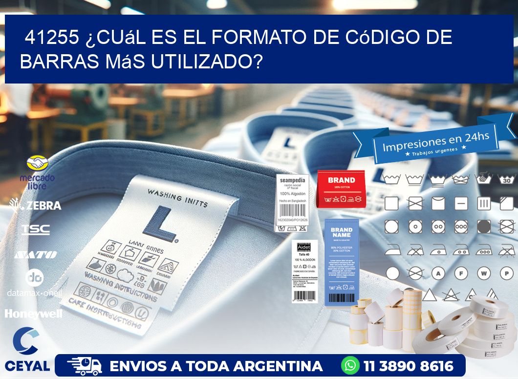 41255 ¿Cuál es el formato de código de barras más utilizado?