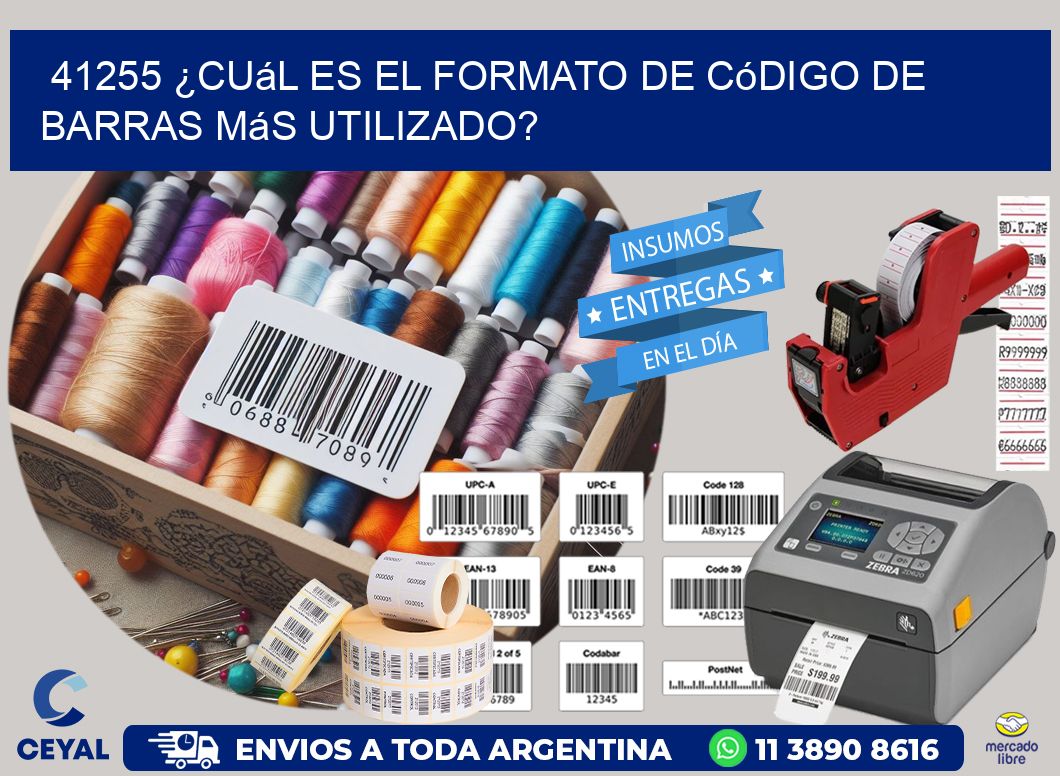 41255 ¿Cuál es el formato de código de barras más utilizado?