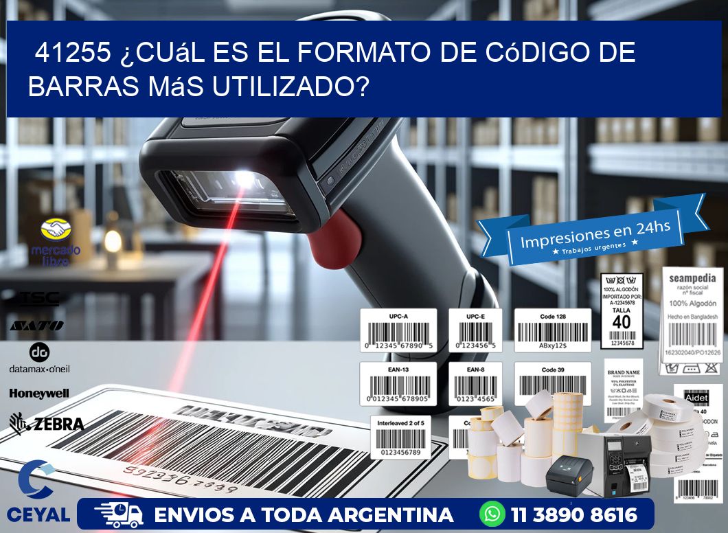 41255 ¿Cuál es el formato de código de barras más utilizado?