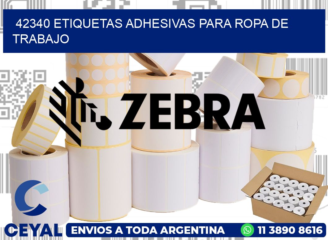 42340 Etiquetas adhesivas para ropa de trabajo