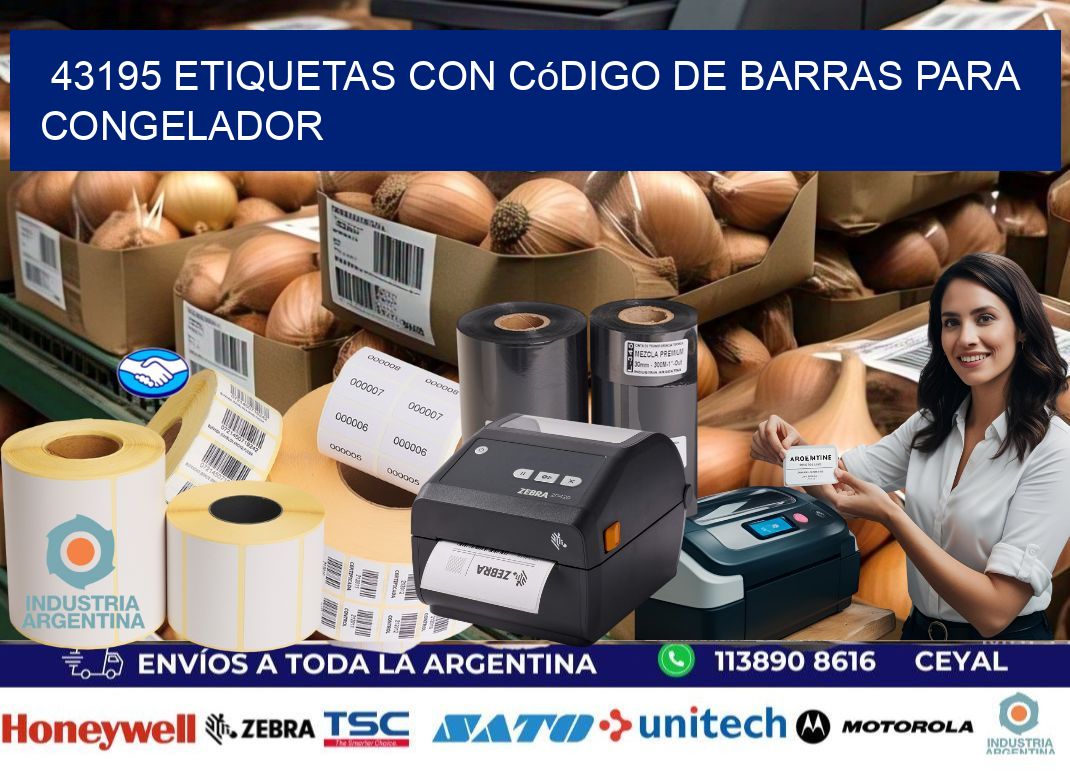 43195 Etiquetas con código de barras para congelador