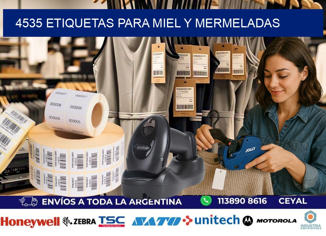 4535 Etiquetas para miel y mermeladas
