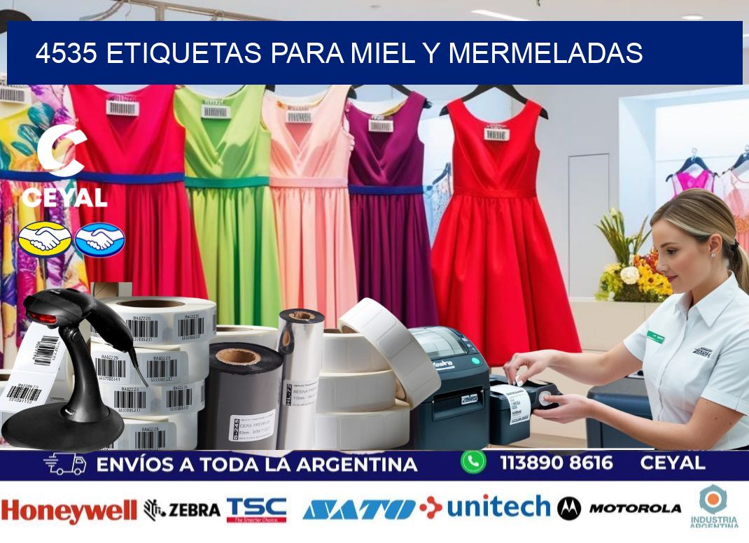 4535 Etiquetas para miel y mermeladas