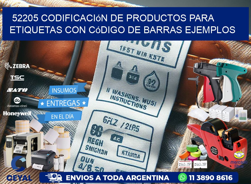 52205 Codificación de productos para etiquetas con código de barras ejemplos