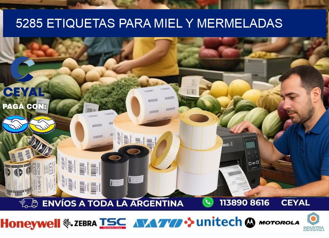 5285 Etiquetas para miel y mermeladas