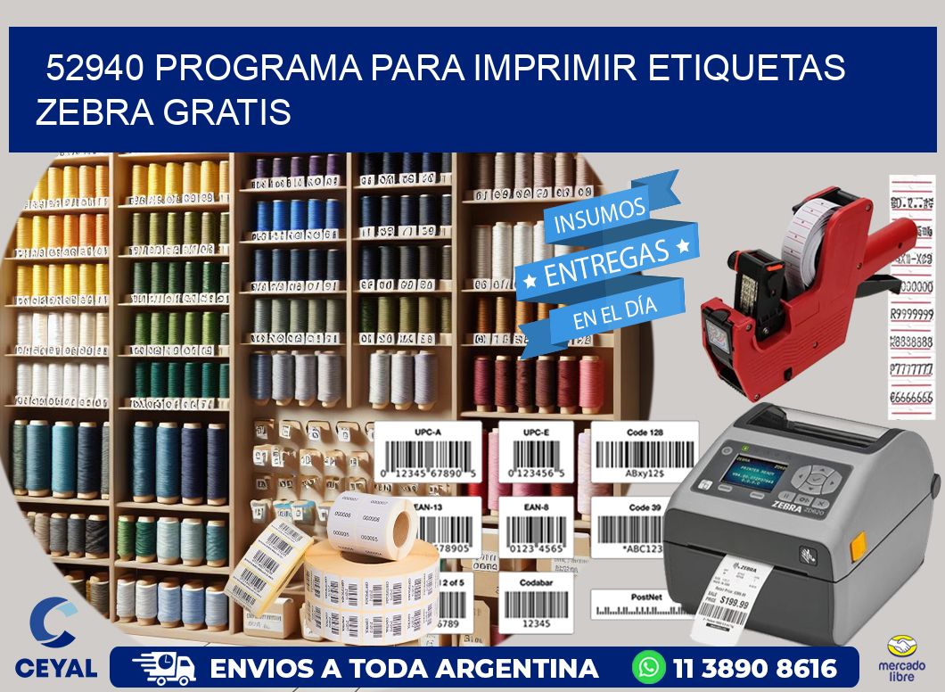 52940 Programa para imprimir etiquetas Zebra gratis